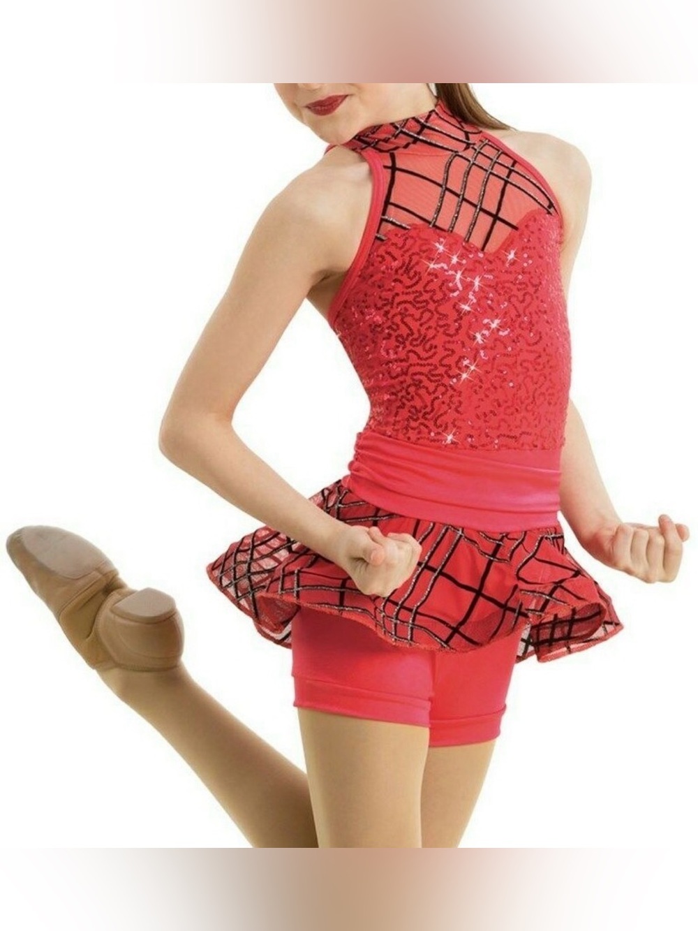Weissman "Man Like That" Hot Pink Biketard Dance Costume Size SA
